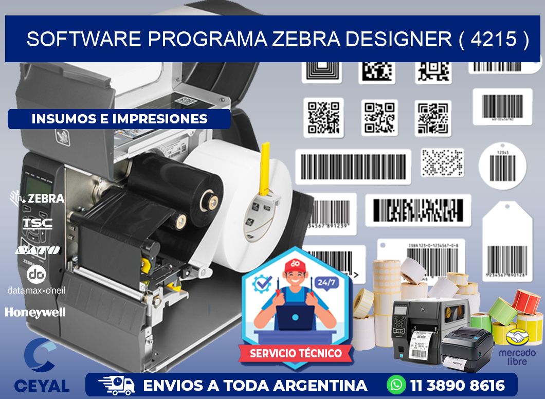 SOFTWARE PROGRAMA ZEBRA DESIGNER ( 4215 )