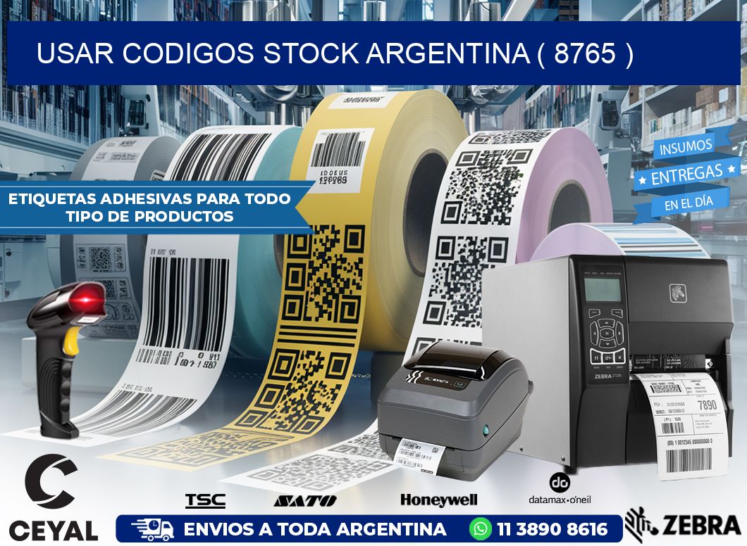 USAR CODIGOS STOCK ARGENTINA ( 8765 )