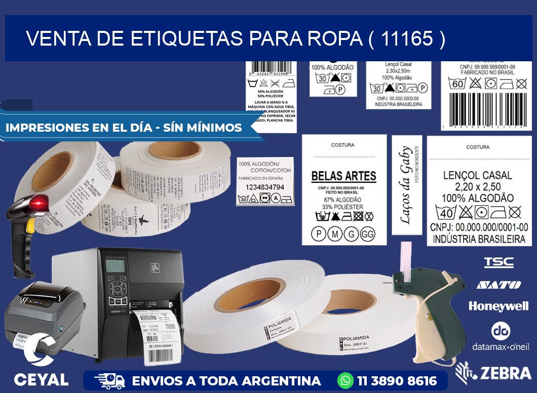 VENTA DE ETIQUETAS PARA ROPA ( 11165 )