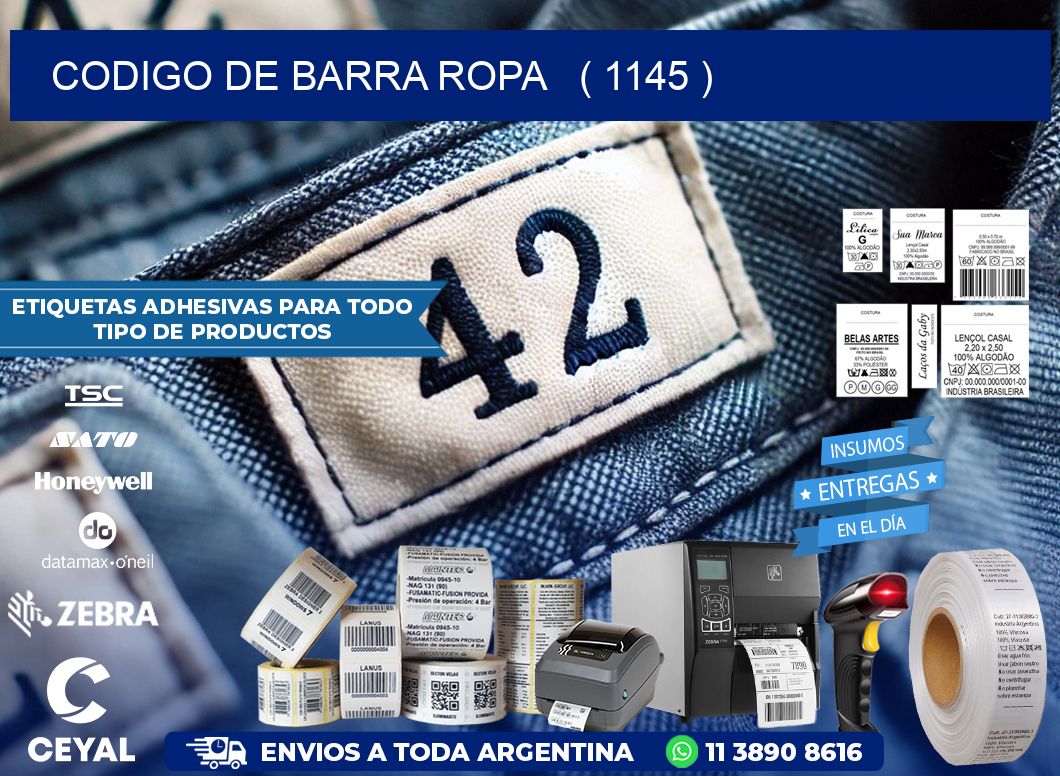 codigo de barra ropa   ( 1145 )