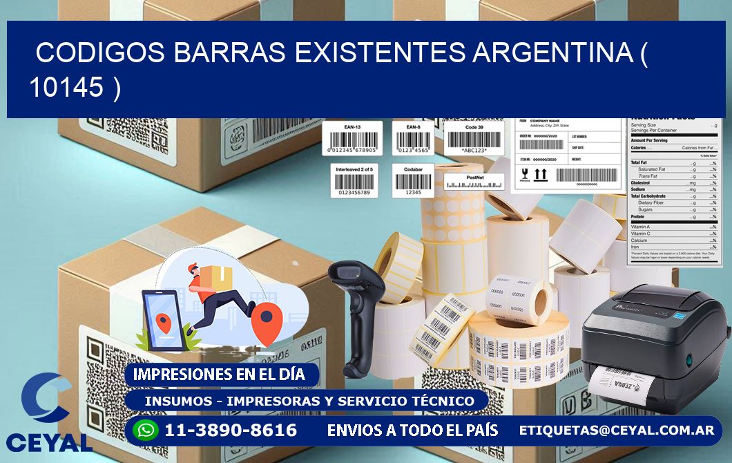 codigos barras existentes argentina ( 10145 )