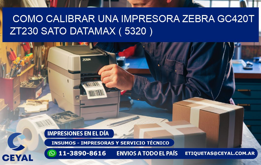 como calibrar una impresora zebra gc420t ZT230 SATO DATAMAX ( 5320 )