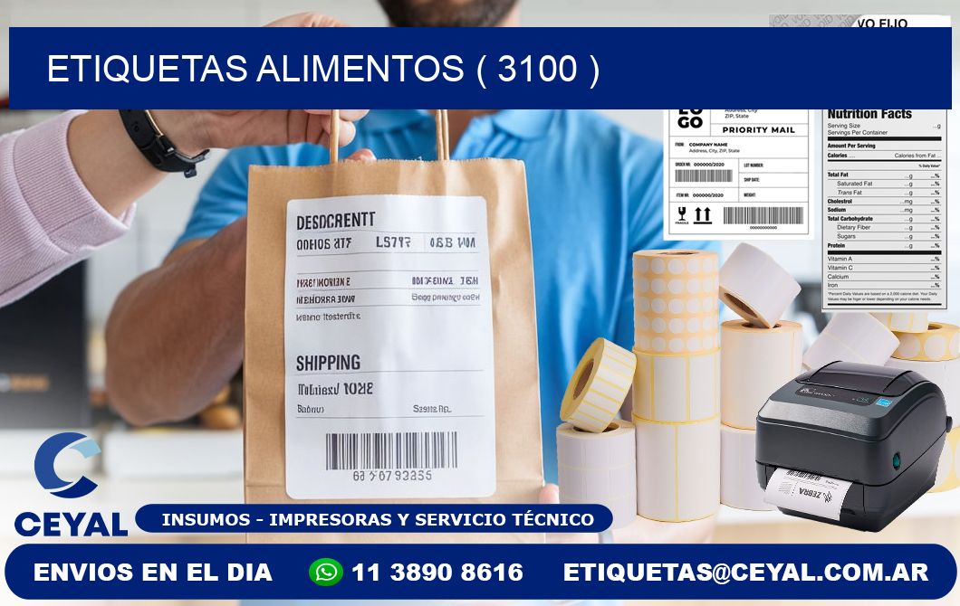 etiquetas alimentos ( 3100 )