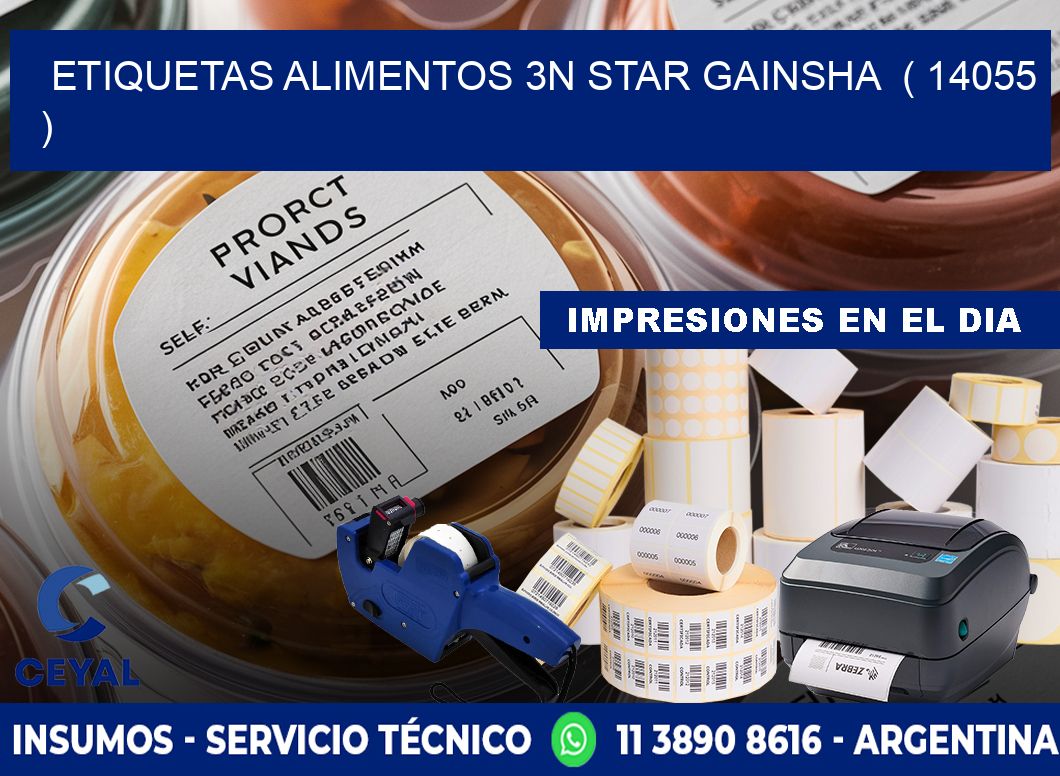 etiquetas alimentos 3n star gainsha  ( 14055 )