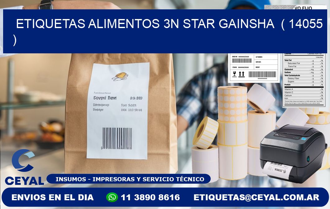 etiquetas alimentos 3n star gainsha  ( 14055 )