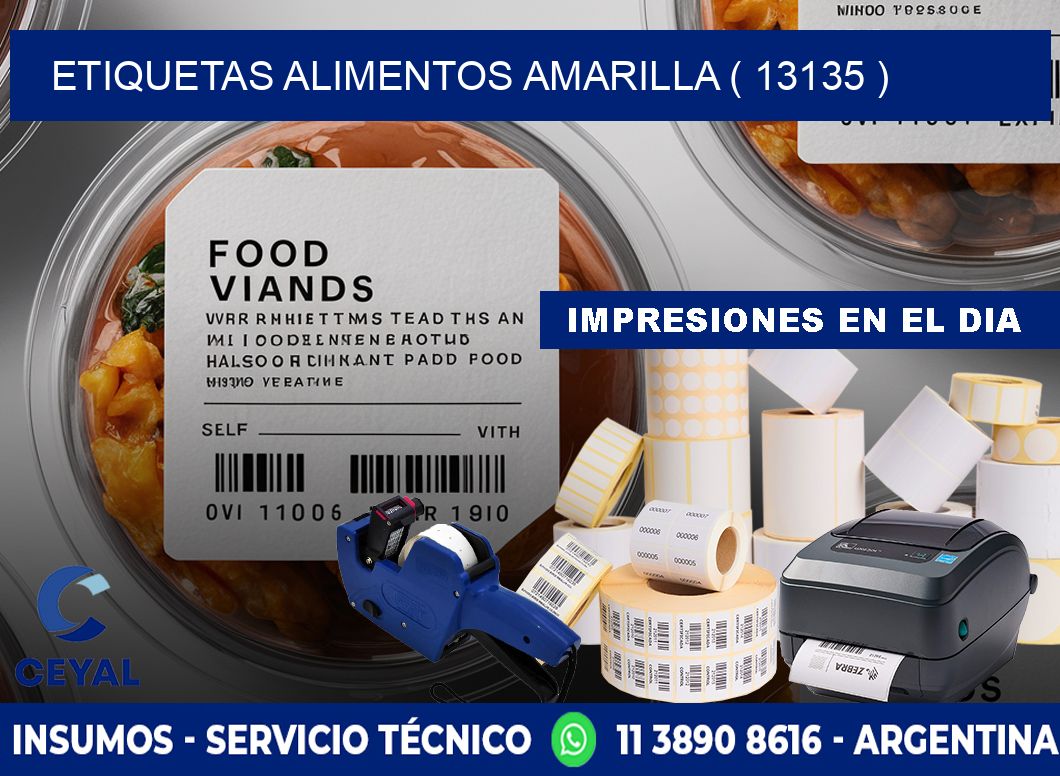 etiquetas alimentos amarilla ( 13135 )