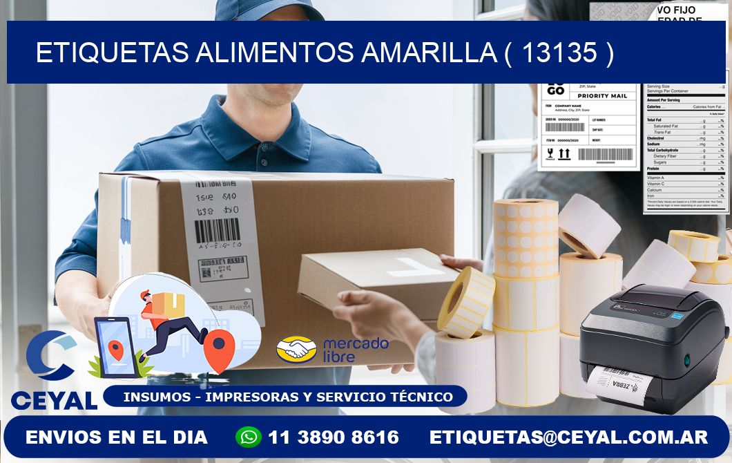 etiquetas alimentos amarilla ( 13135 )