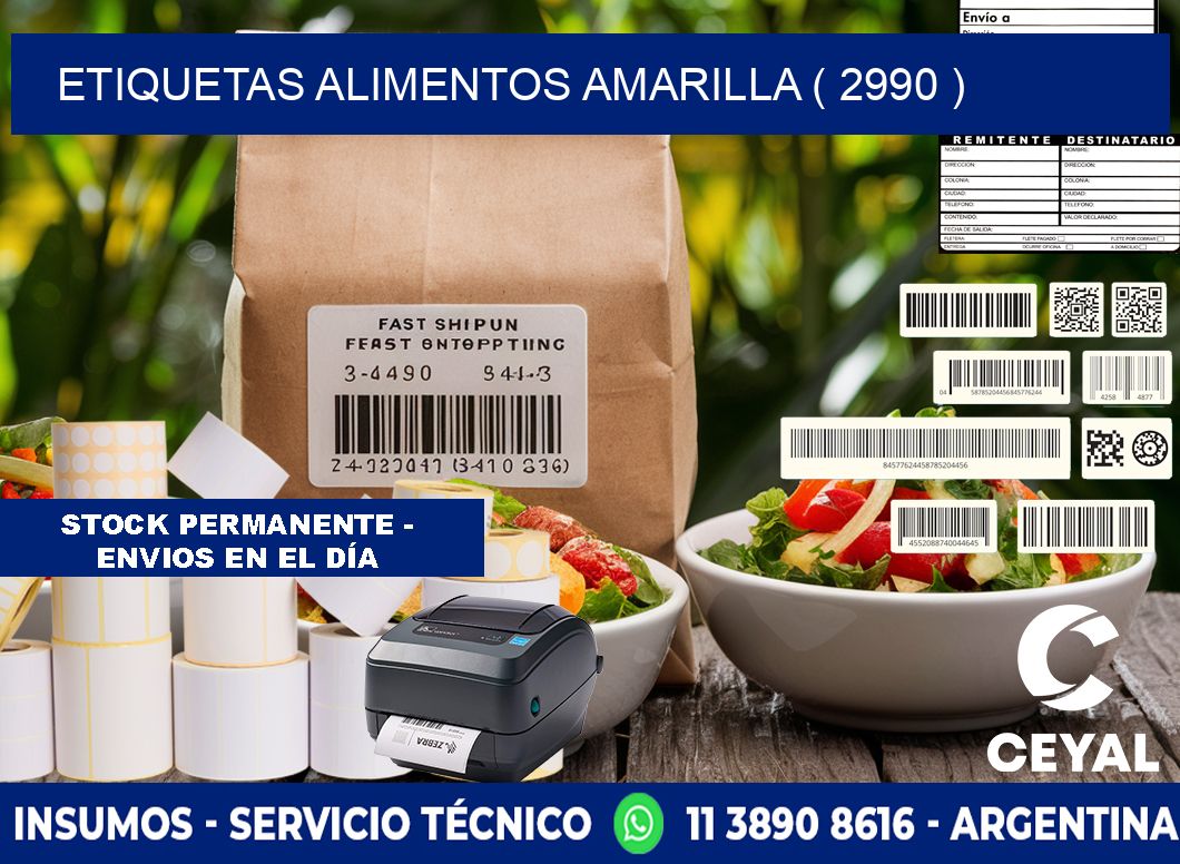 etiquetas alimentos amarilla ( 2990 )