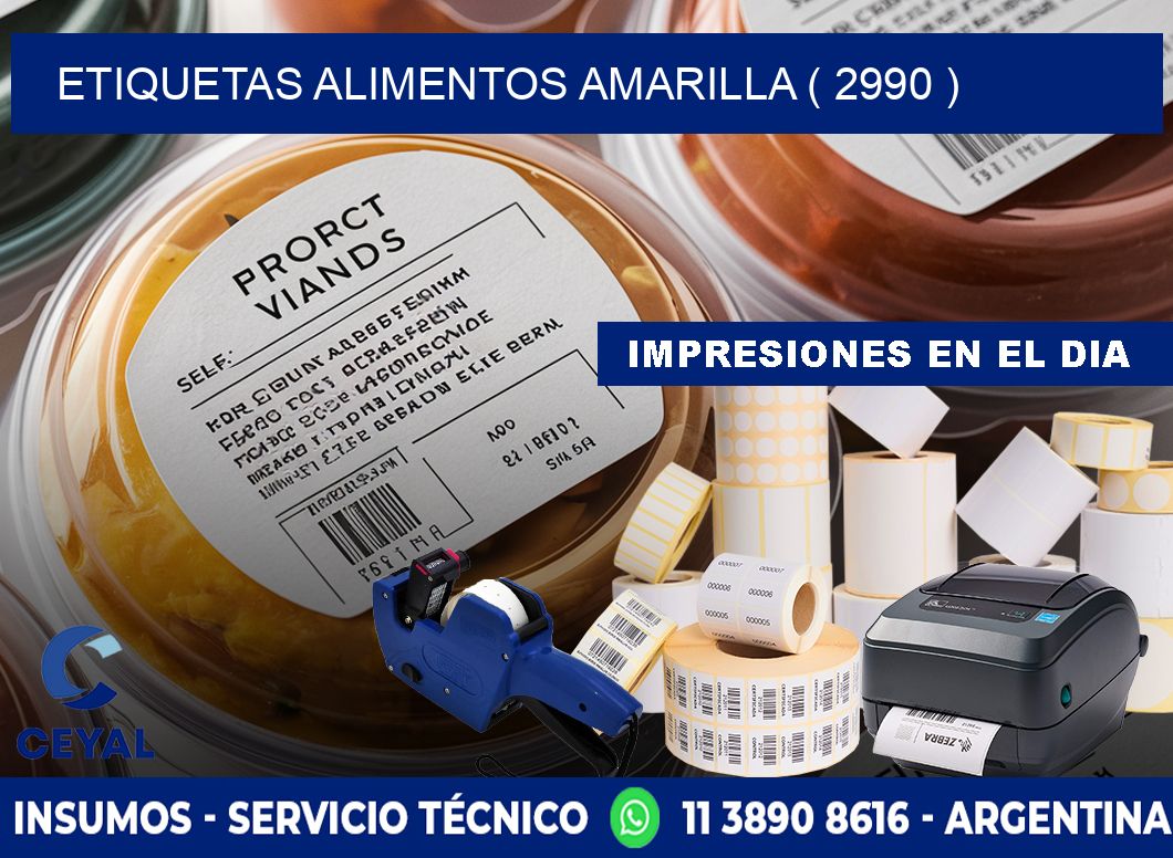 etiquetas alimentos amarilla ( 2990 )