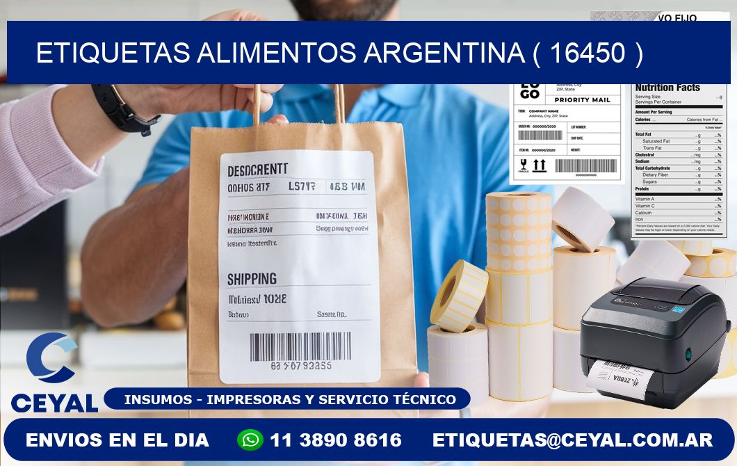 etiquetas alimentos argentina ( 16450 )