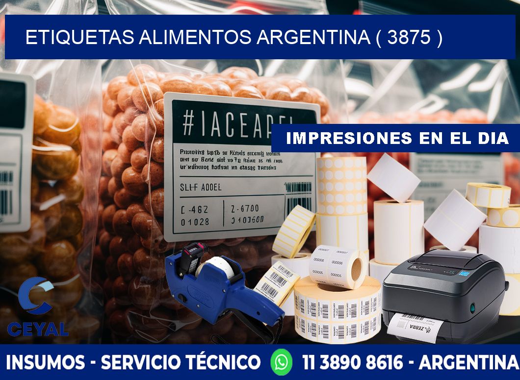 etiquetas alimentos argentina ( 3875 )