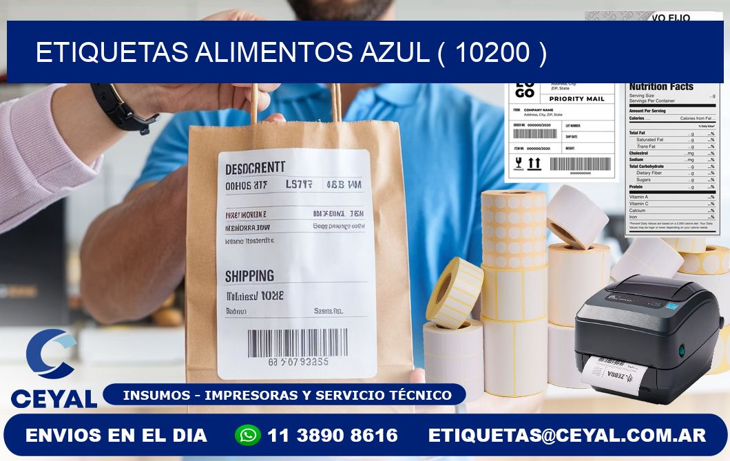 etiquetas alimentos azul ( 10200 )