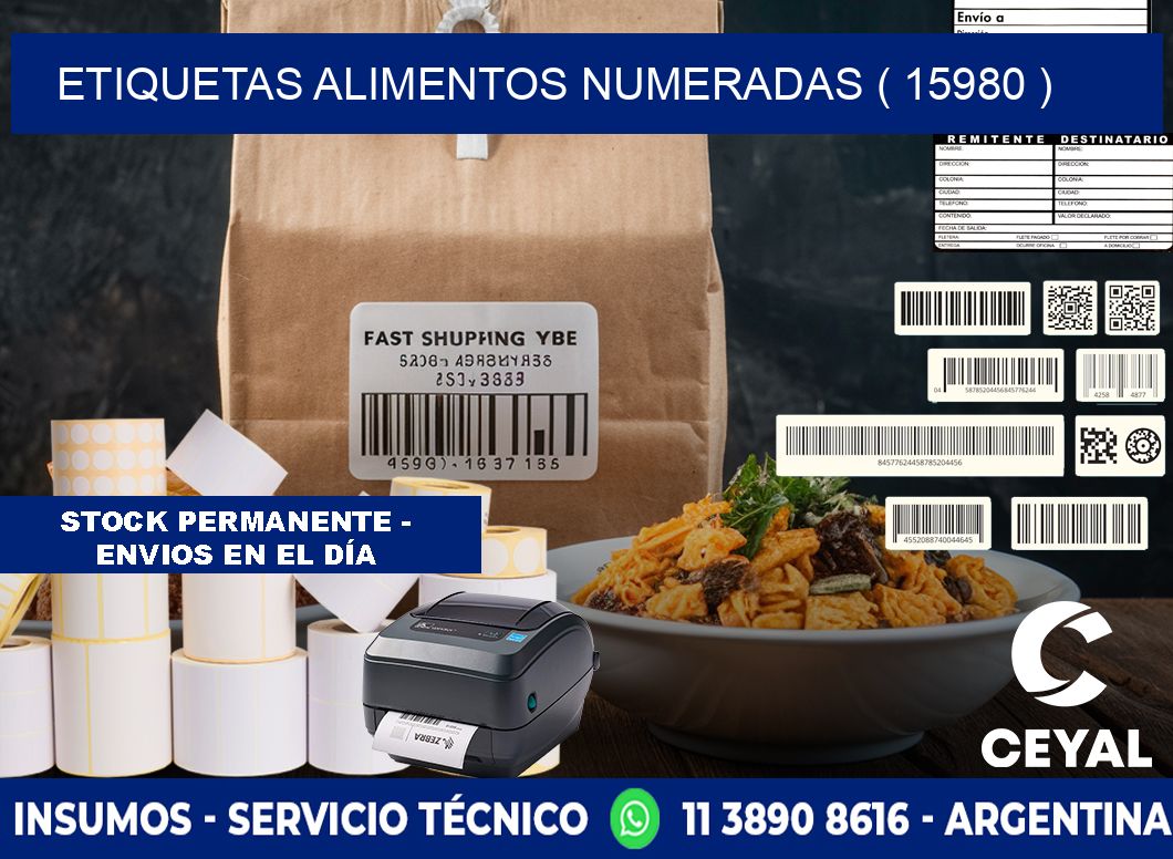 etiquetas alimentos numeradas ( 15980 )