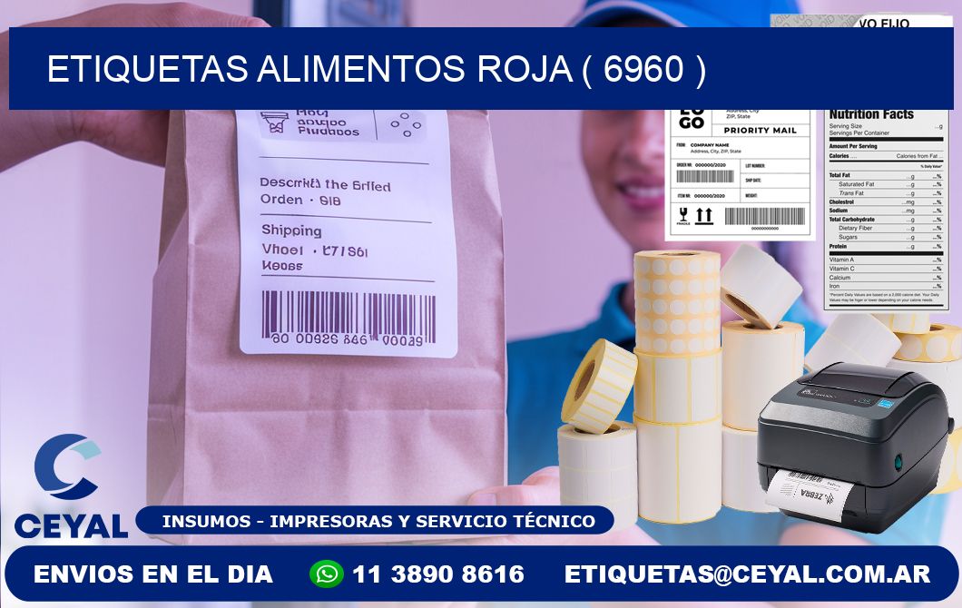 etiquetas alimentos roja ( 6960 )