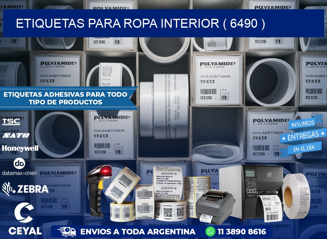 etiquetas para ropa interior ( 6490 )