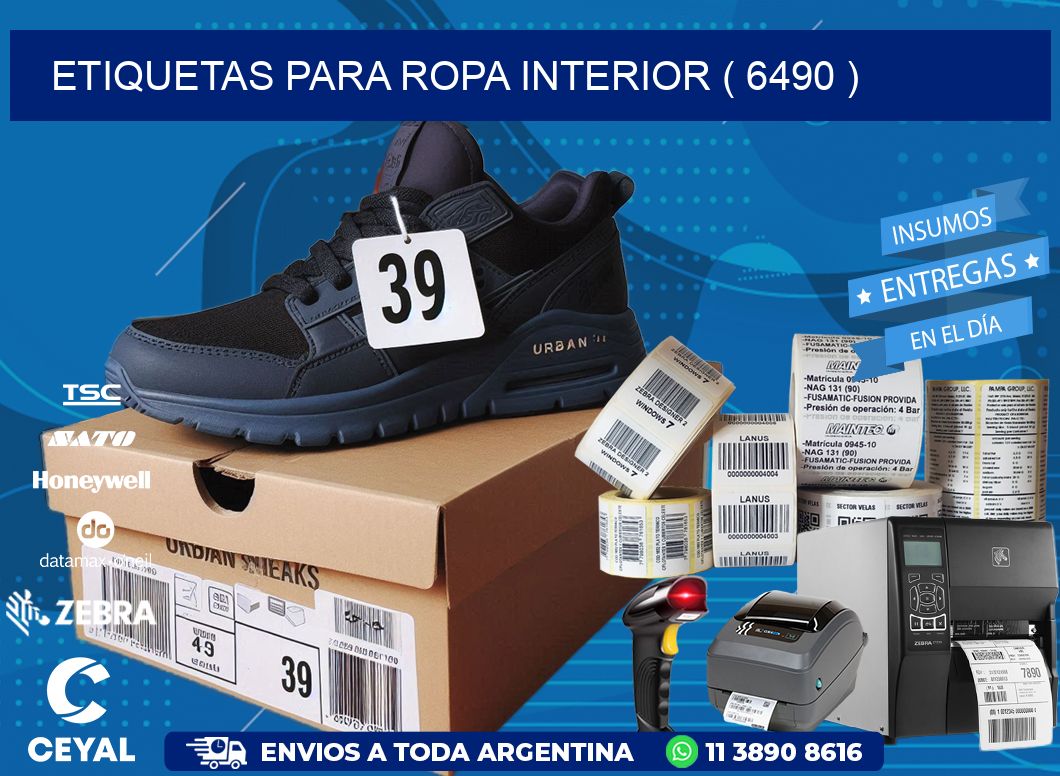 etiquetas para ropa interior ( 6490 )