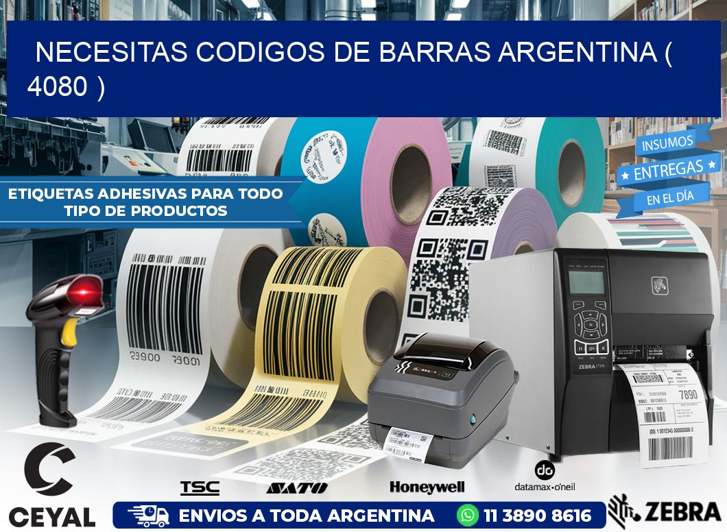 necesitas codigos de barras argentina ( 4080 )