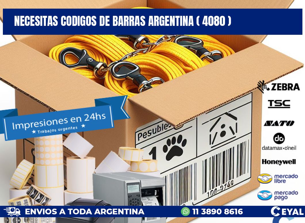 necesitas codigos de barras argentina ( 4080 )