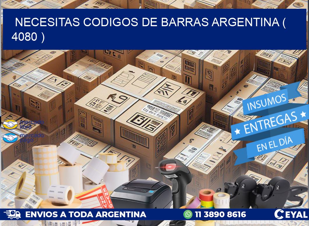 necesitas codigos de barras argentina ( 4080 )