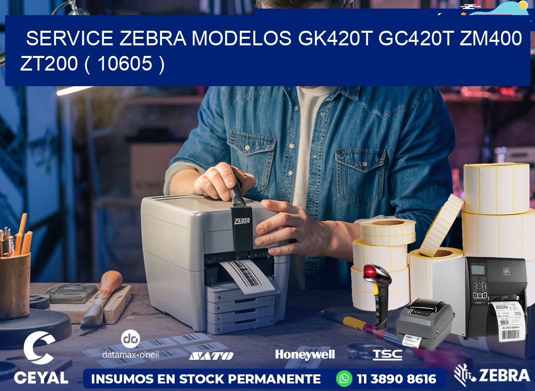 service zebra MODELOS GK420T GC420T ZM400 ZT200 ( 10605 )