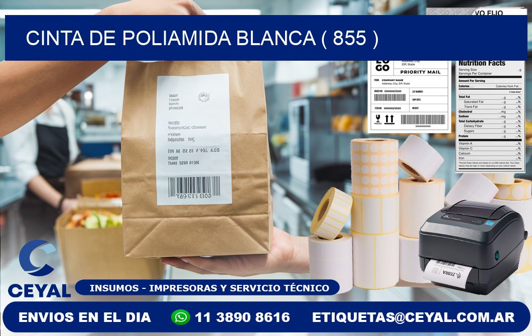 CINTA DE POLIAMIDA BLANCA ( 855 )