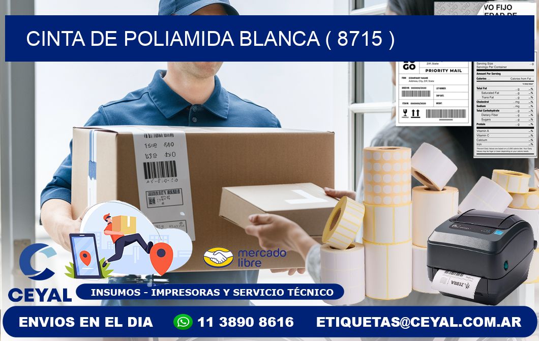 CINTA DE POLIAMIDA BLANCA ( 8715 )