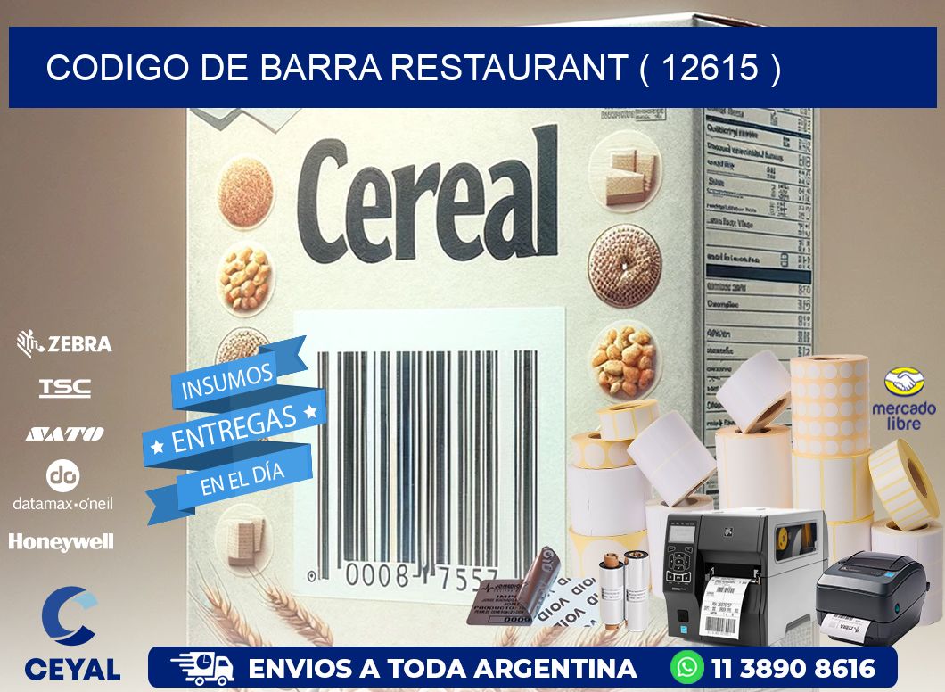 CODIGO DE BARRA RESTAURANT ( 12615 )