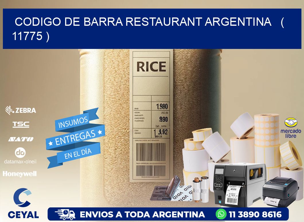 CODIGO DE BARRA RESTAURANT ARGENTINA   ( 11775 )