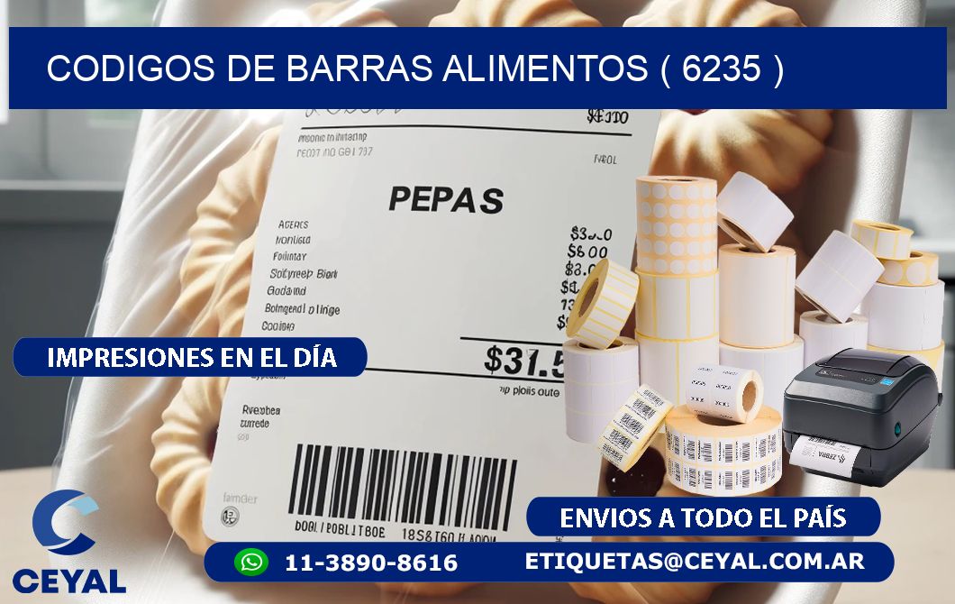 CODIGOS DE BARRAS ALIMENTOS ( 6235 )