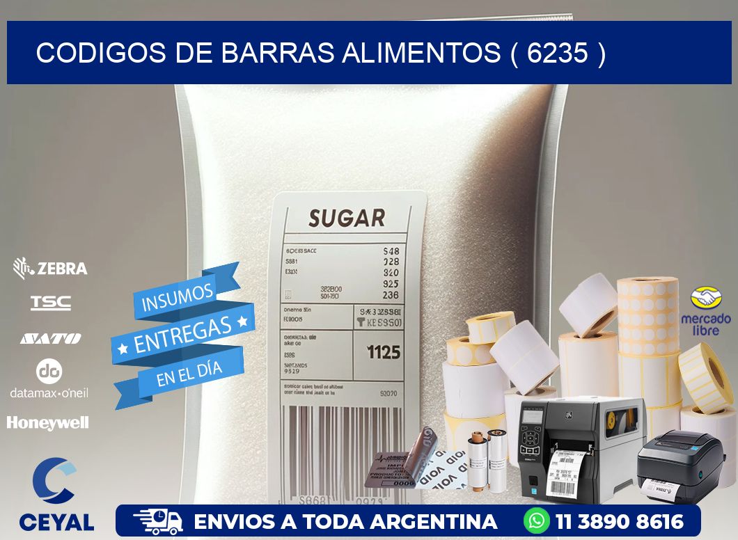 CODIGOS DE BARRAS ALIMENTOS ( 6235 )