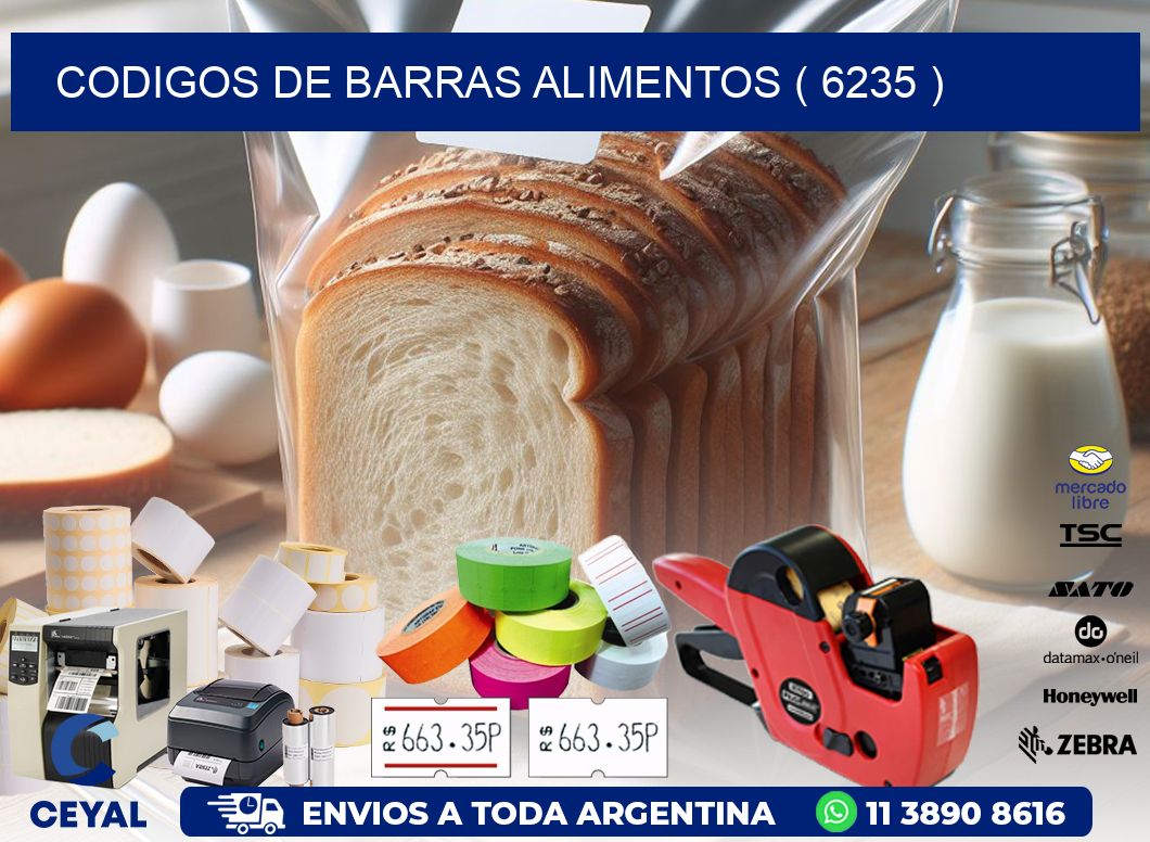 CODIGOS DE BARRAS ALIMENTOS ( 6235 )