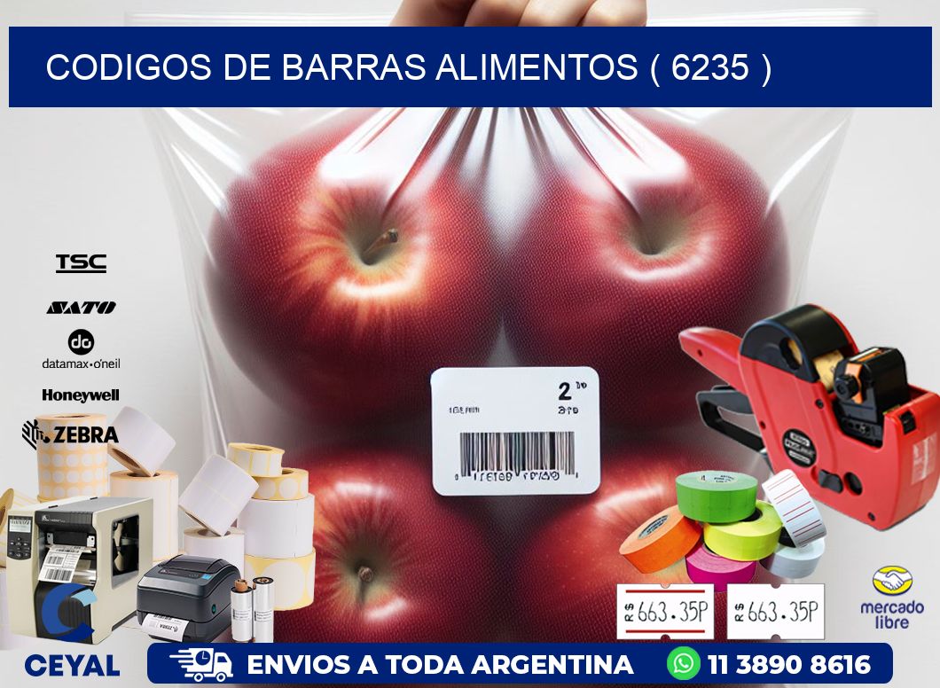 CODIGOS DE BARRAS ALIMENTOS ( 6235 )