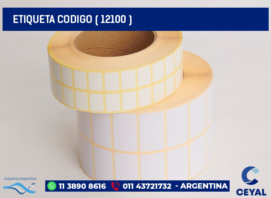 ETIQUETA CODIGO ( 12100 )