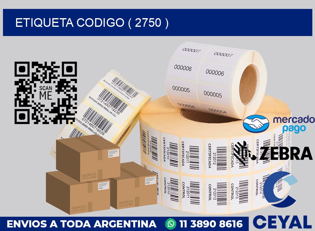 ETIQUETA CODIGO ( 2750 )