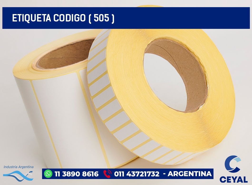 ETIQUETA CODIGO ( 505 )