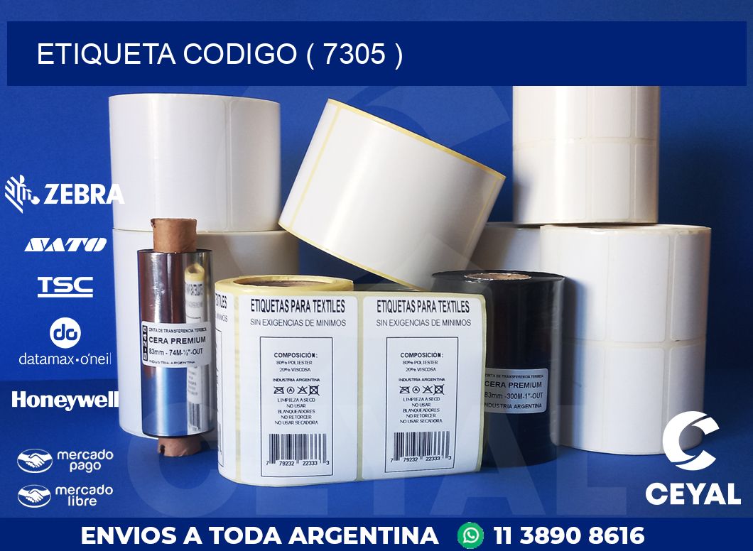 ETIQUETA CODIGO ( 7305 )