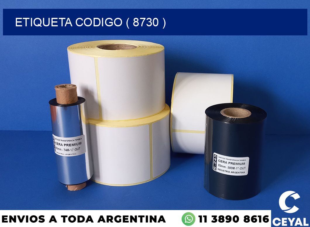 ETIQUETA CODIGO ( 8730 )