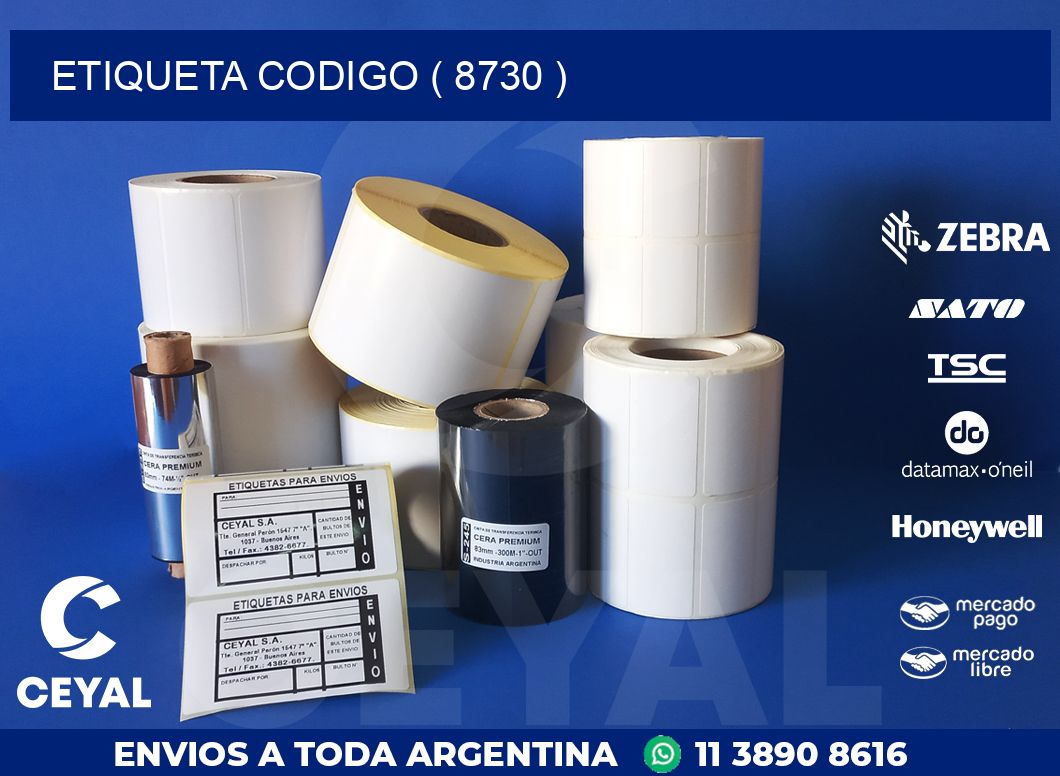 ETIQUETA CODIGO ( 8730 )