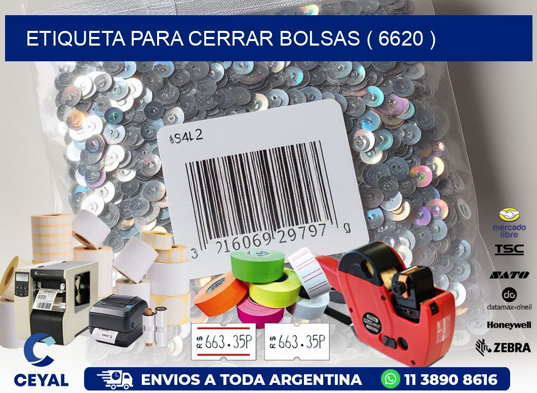 ETIQUETA PARA CERRAR BOLSAS ( 6620 )