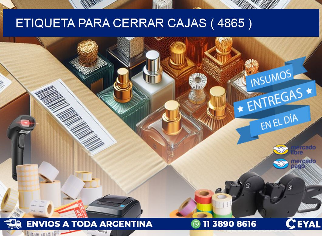 ETIQUETA PARA CERRAR CAJAS ( 4865 )