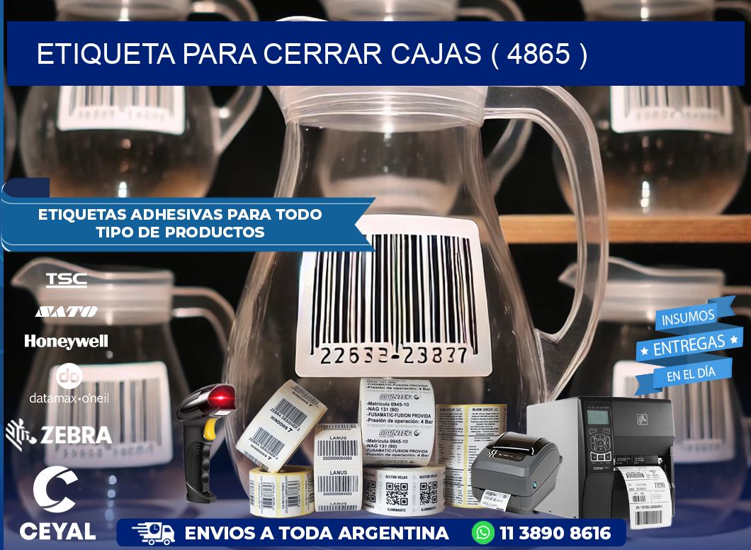 ETIQUETA PARA CERRAR CAJAS ( 4865 )