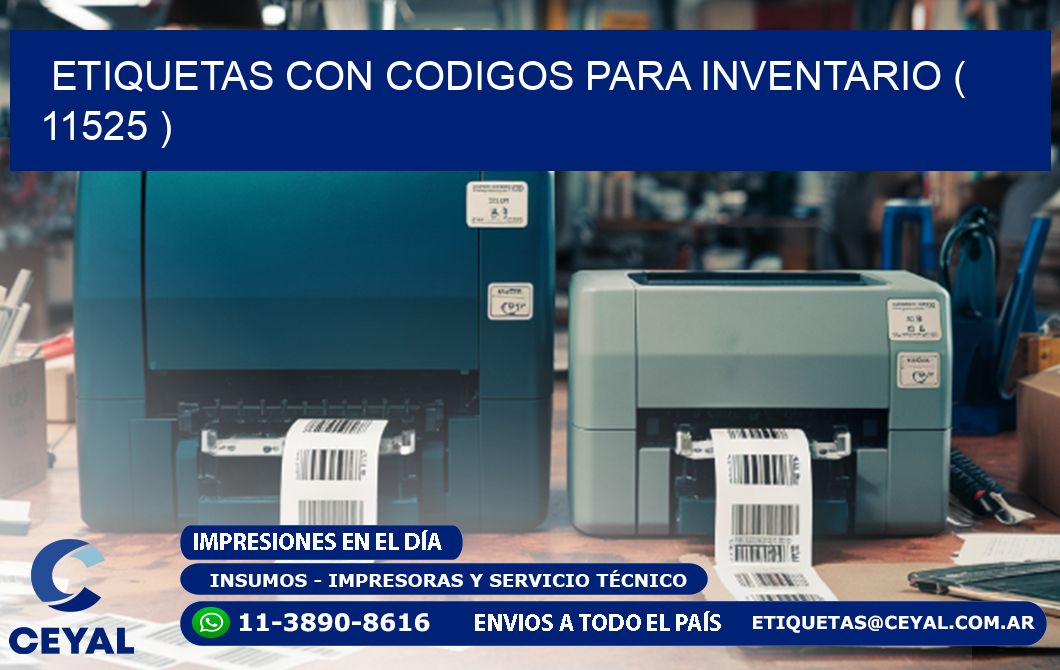 ETIQUETAS CON CODIGOS PARA INVENTARIO ( 11525 )