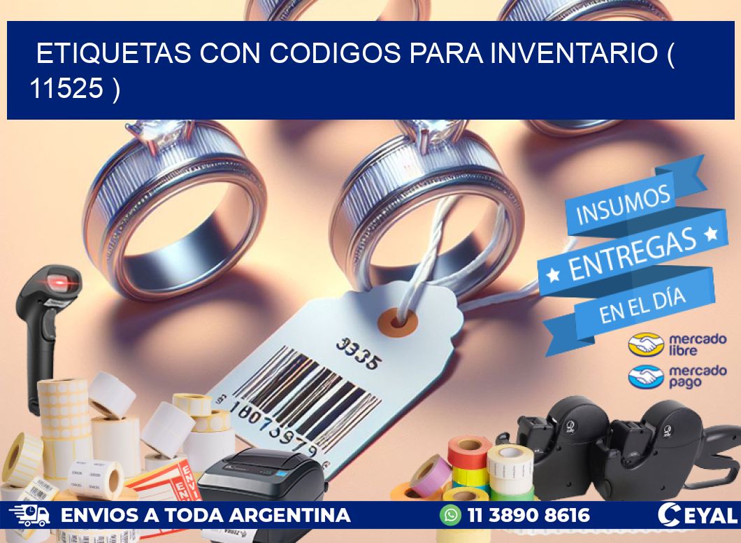 ETIQUETAS CON CODIGOS PARA INVENTARIO ( 11525 )