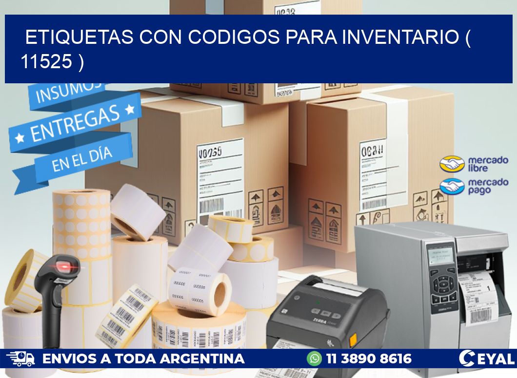 ETIQUETAS CON CODIGOS PARA INVENTARIO ( 11525 )