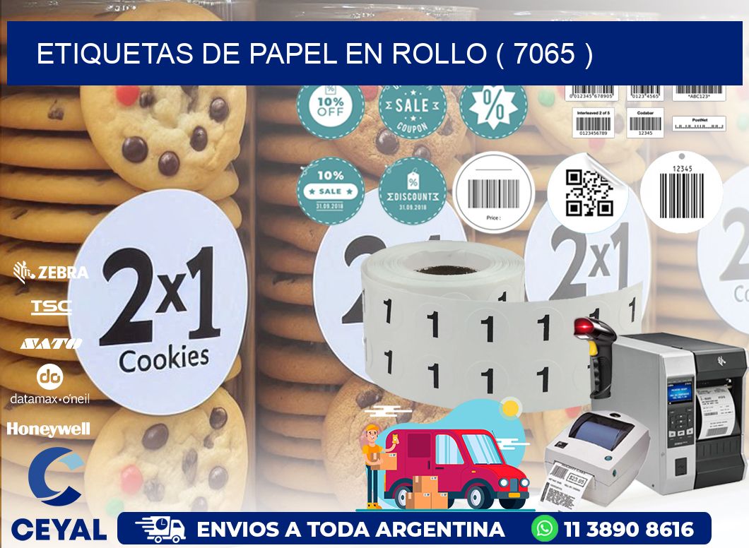 ETIQUETAS DE PAPEL EN ROLLO ( 7065 )