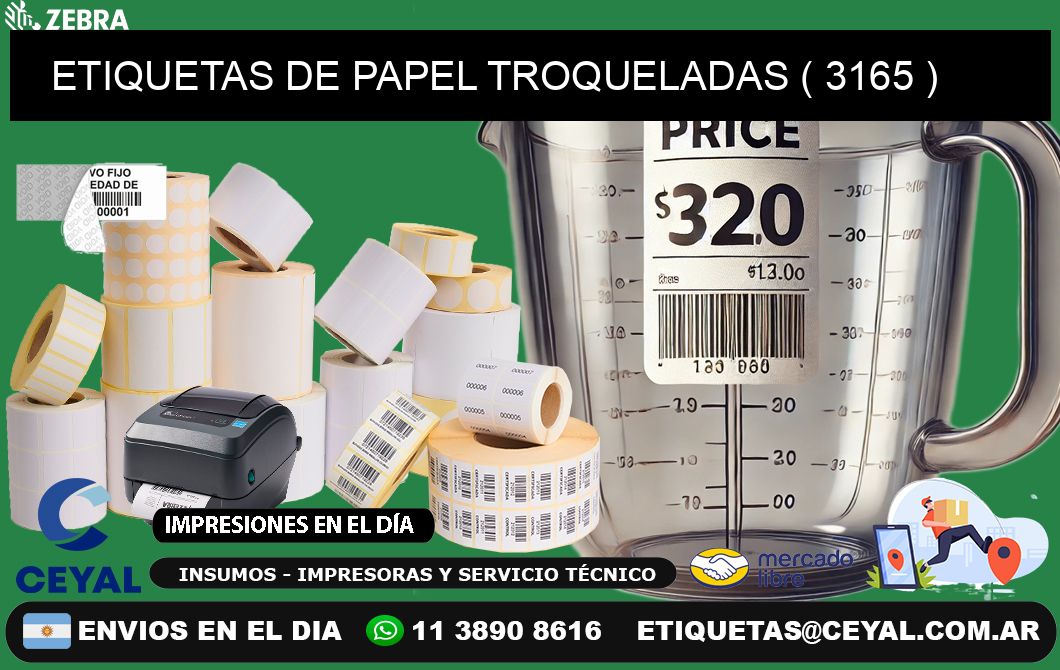 ETIQUETAS DE PAPEL TROQUELADAS ( 3165 )