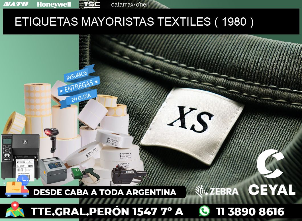 ETIQUETAS MAYORISTAS TEXTILES ( 1980 )