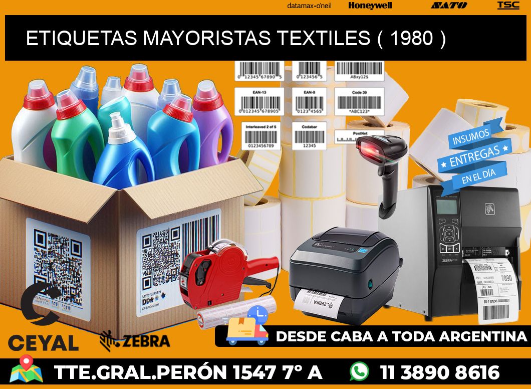 ETIQUETAS MAYORISTAS TEXTILES ( 1980 )