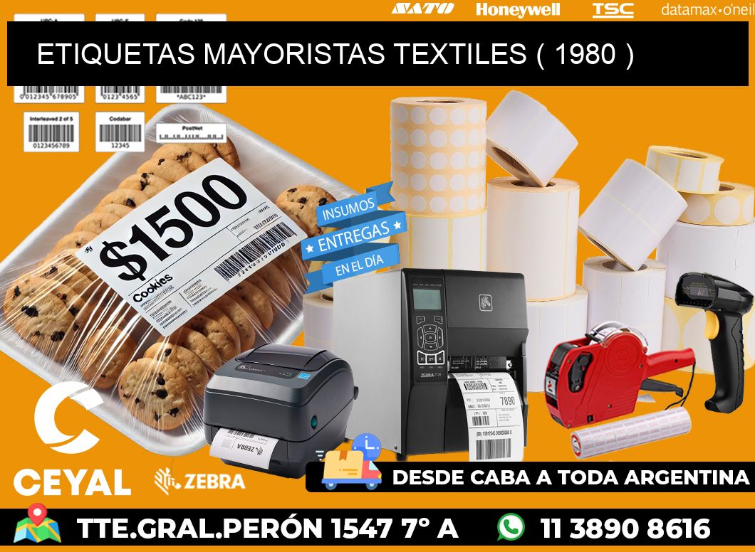 ETIQUETAS MAYORISTAS TEXTILES ( 1980 )