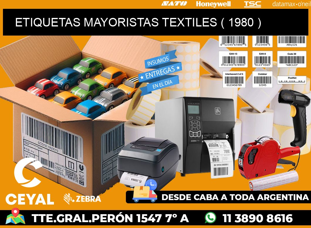 ETIQUETAS MAYORISTAS TEXTILES ( 1980 )